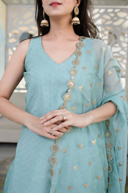 Light Mint Patiala Set