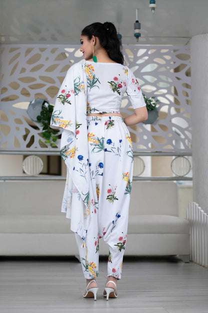 Indo-Western Aladdin Styled Pant Set Of 2