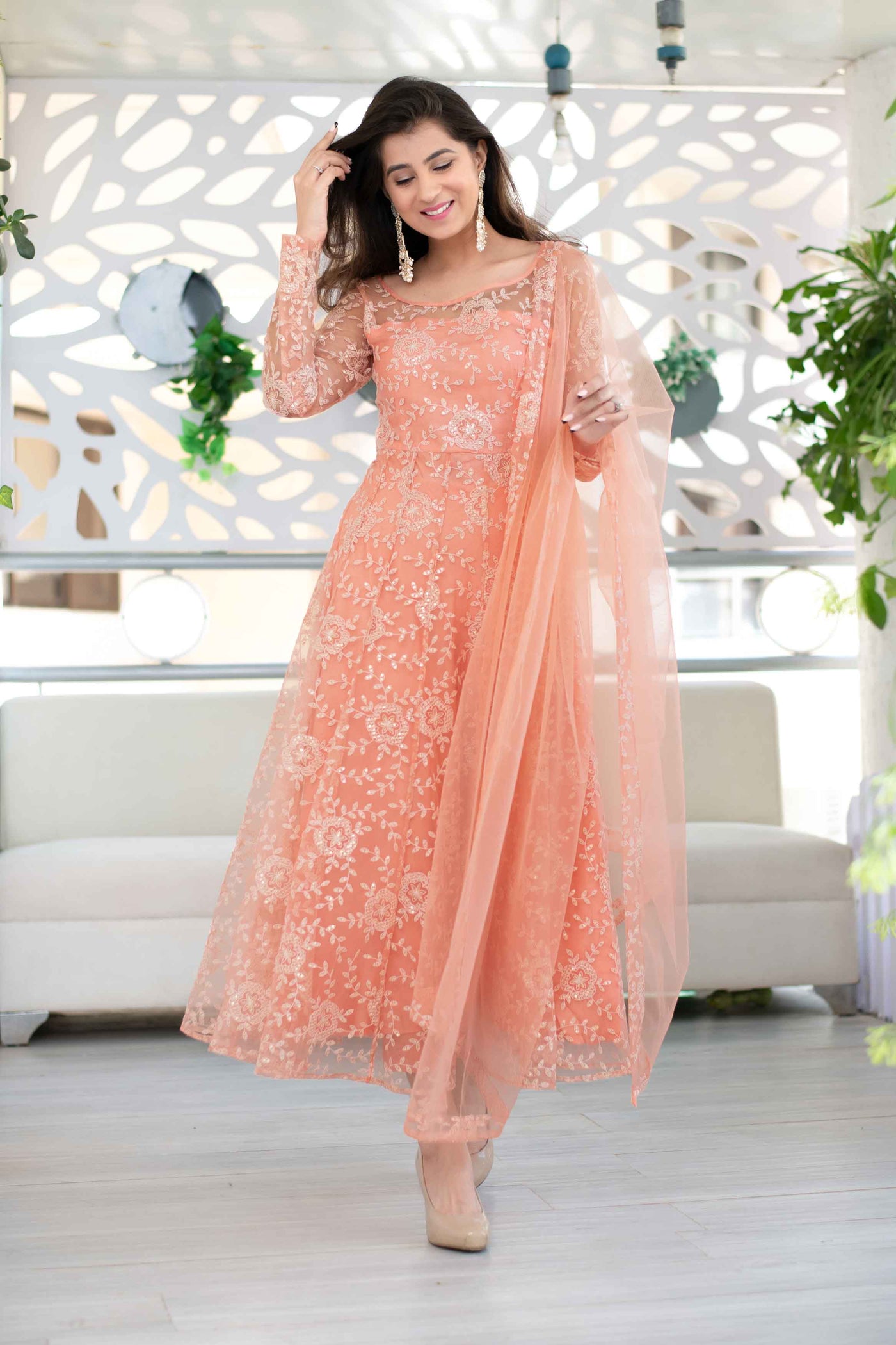 Buy online Red Net Flared Dress Material from Suits  Dress material for  Women by Shah Fabrics for 889 at 70 off  2023 Limeroadcom