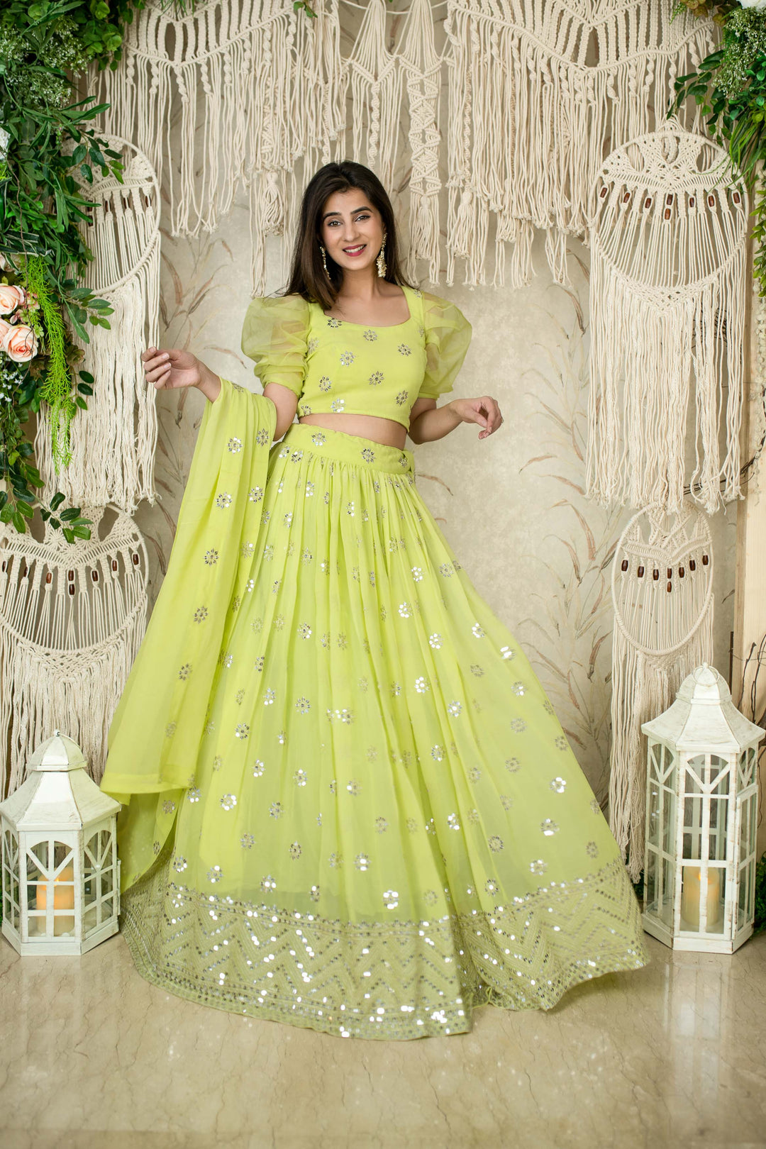 Buy Monochrome Pastel Green Lehenga for Women | Label Shaurya Sanadhya Buy Monochrome Pastel Green Lehenga for Women | Label Shaurya Sanadhya
