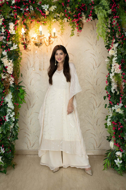 White Kaftan With Palazzo