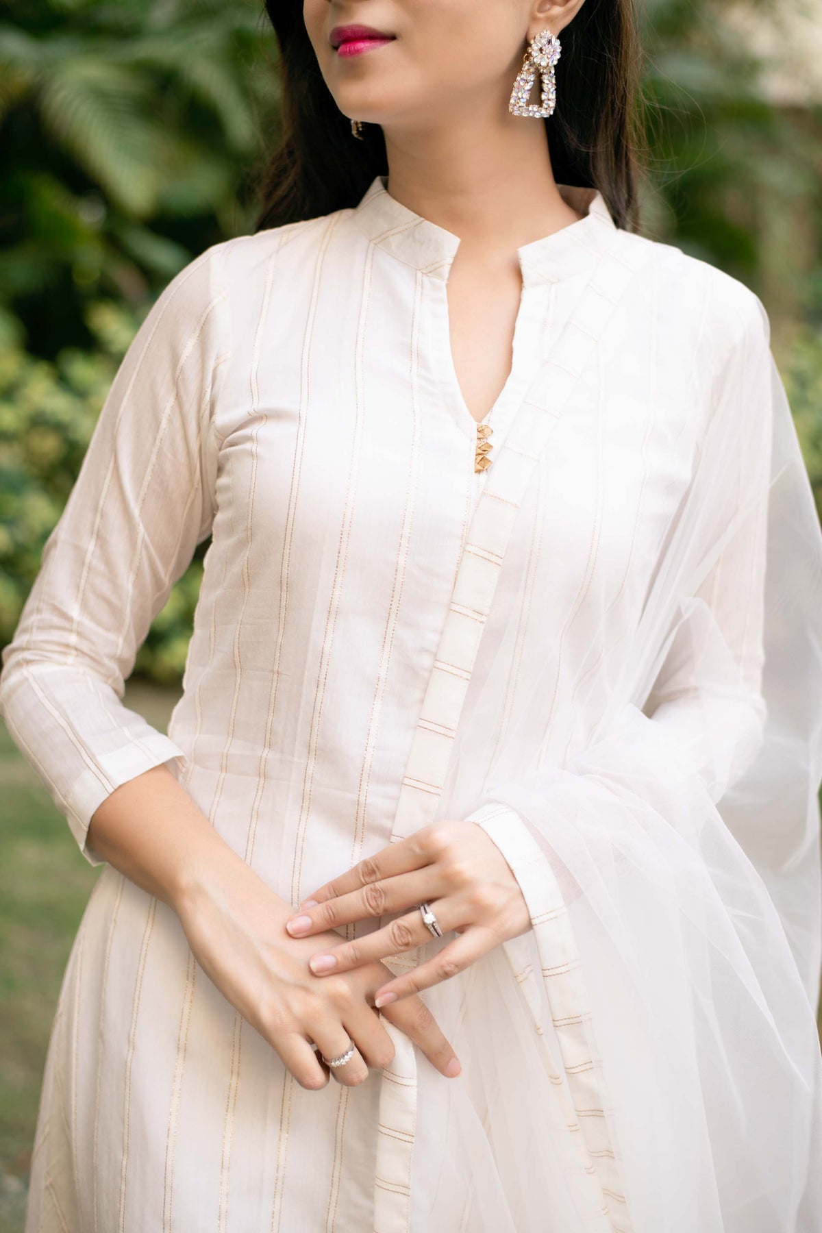 Buy W Off White Round Neck Straight Kurta online | Plain kurti designs,  Indian formal wear, Kurti designs