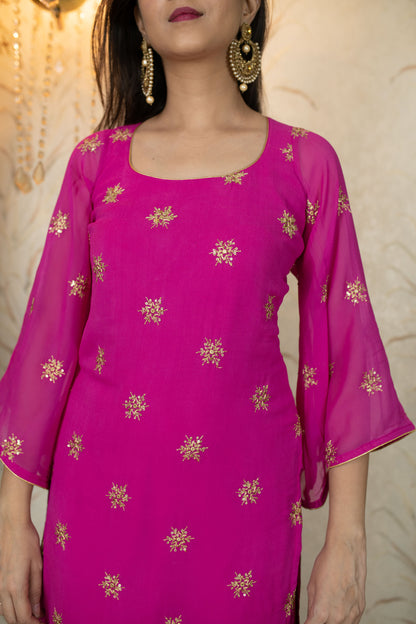 Rani Pink Sharara Set
