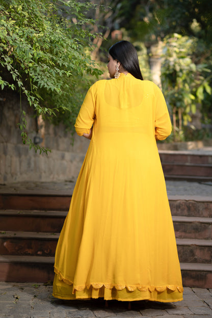 Plus Size Daffodil Yellow Lehenga
